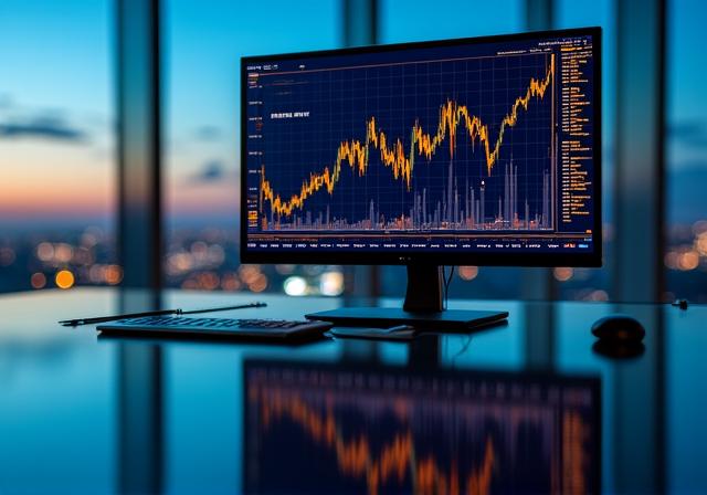 Financial chart showing market fluctuations
