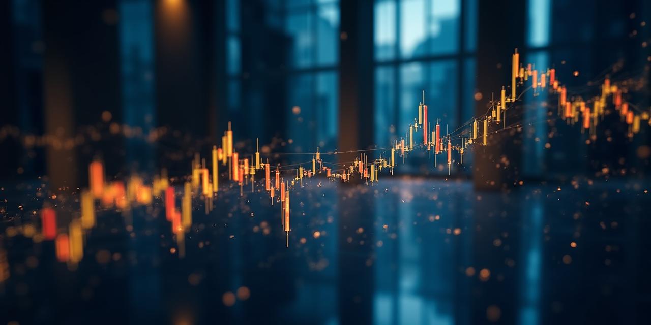 Abstract representation of financial market data trends and stability amidst movement